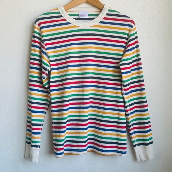 Hanna Andersson Two Piece Pajamas Classic Twee Organic Kidcore Cotton Striped S - Picture 2 of 11